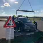 Fahrzeugbergung am Supermarktparkplatz