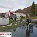 Gebäudebrand Hammerteich mit Ölaustritt
