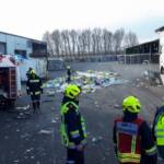 Brand in Entsorgungsbetrieb