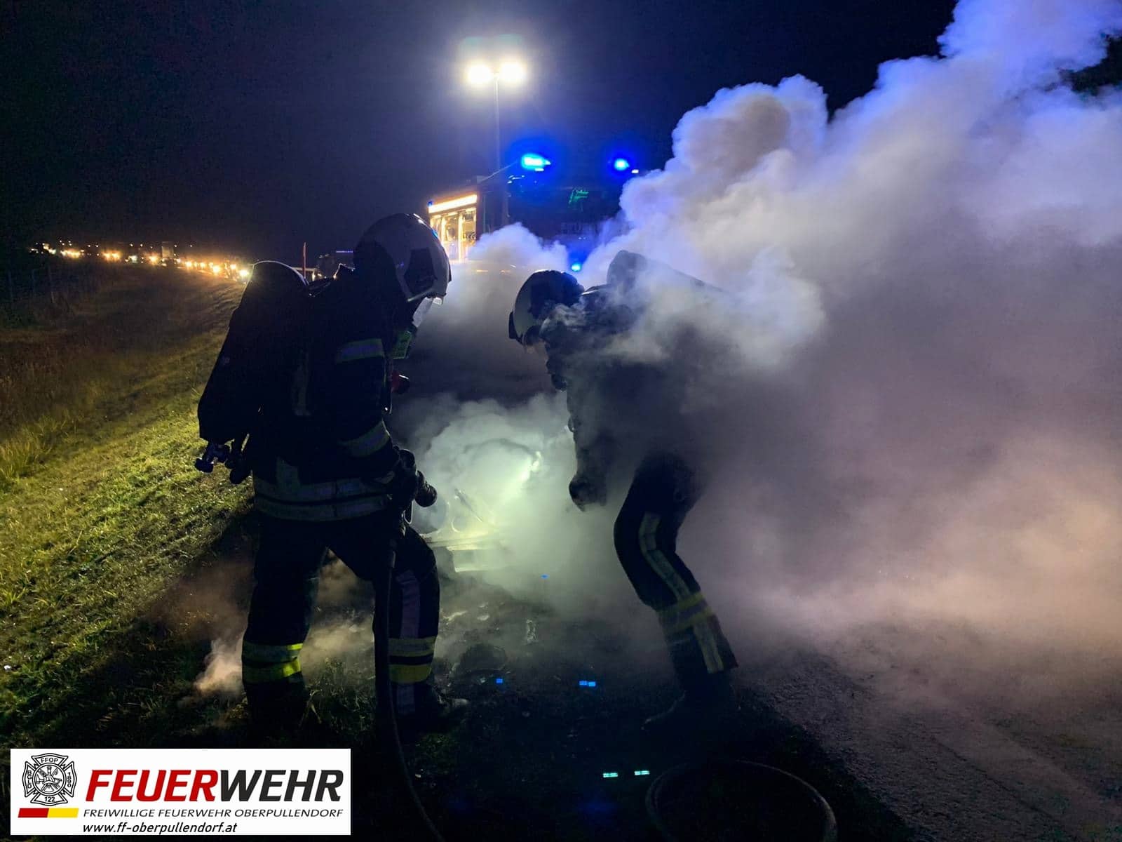 FF Oberpullendorf: Fahrzeugbrand auf der S31