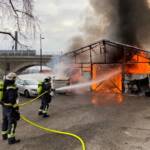 Brand einer Lagerhalle in Wien-Floridsdorf