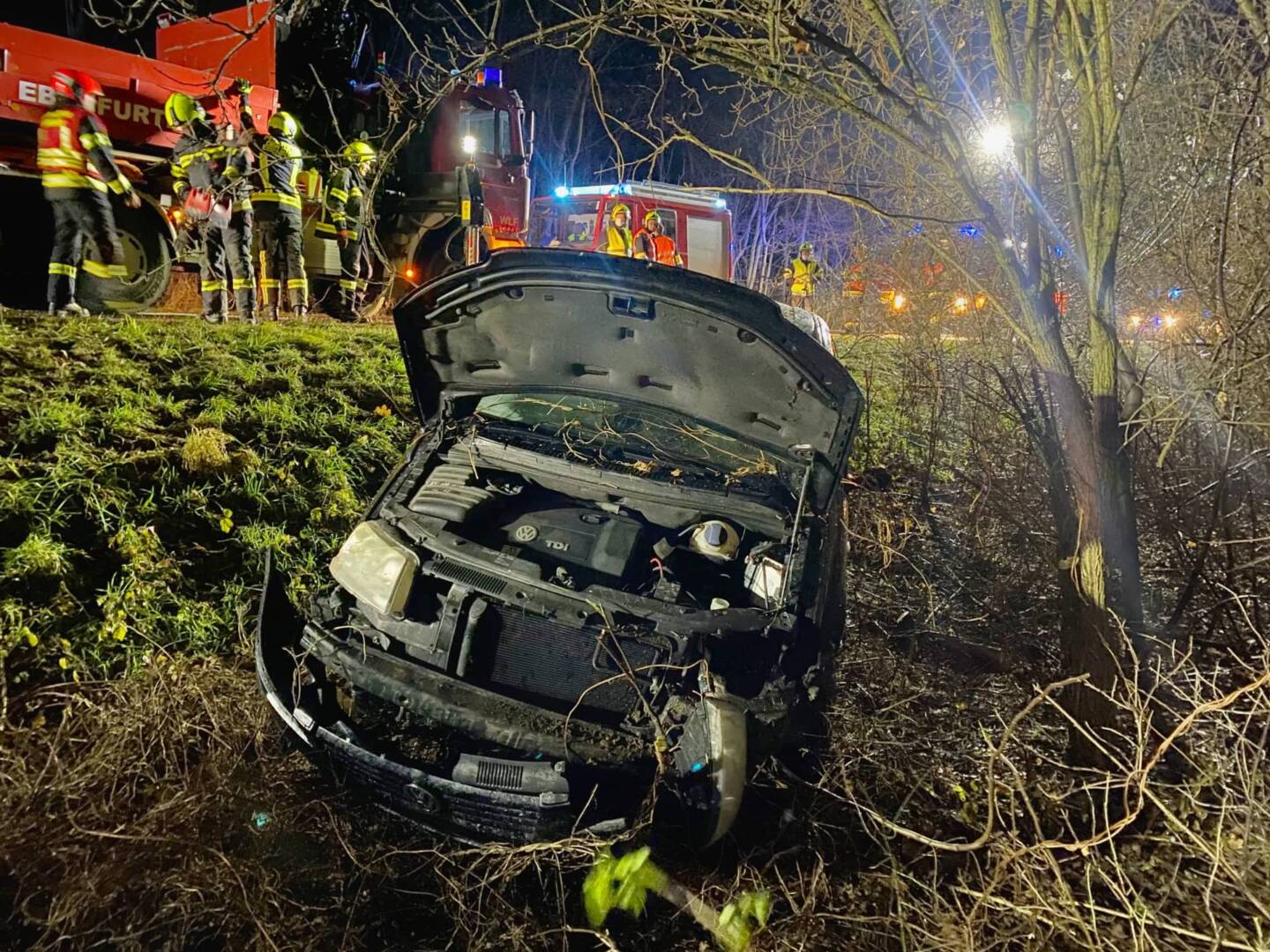 FF Ebenfurth: Doppelter Unfalleinsatz nach Blitzeis