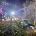 Unfalleinsatz nach Blitzeis