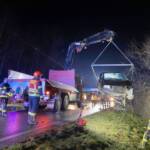 Unfalleinsatz nach Blitzeis