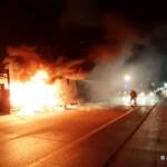 Lkw-Brand auf der A5 Nordautobahn