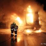Lkw-Brand auf der A5 Nordautobahn