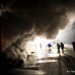 Lkw-Brand auf der A5 Nordautobahn