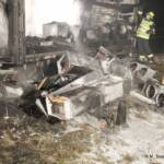 Lkw-Brand auf der A5 Nordautobahn