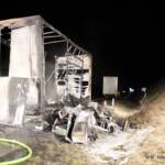 Lkw-Brand auf der A5 Nordautobahn