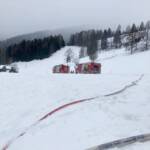 Feuerwehr unterstützte Absicherung von Schneebrett