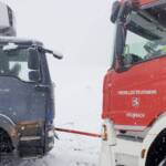 LKW-Bergung auf der Hochneukirchenstraße