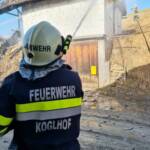 Nebengebäude in Birkfeld in Vollbrand