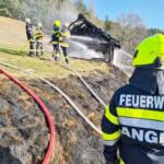 Nebengebäude in Birkfeld in Vollbrand