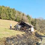 Nebengebäude in Birkfeld in Vollbrand