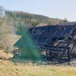 Nebengebäude in Birkfeld in Vollbrand