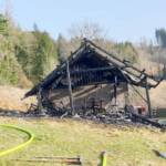 Nebengebäude in Birkfeld in Vollbrand