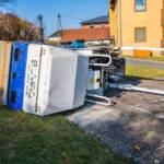 Bergung einer Straßenwalze