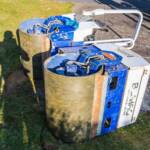 Bergung einer Straßenwalze