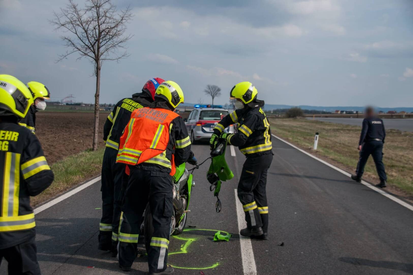 FF Himberg: Motorradbergung nach Verkehrsunfall