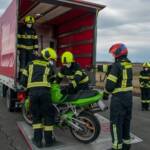 Motorradbergung nach Verkehrsunfall