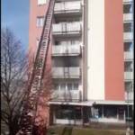 Zimmerbrand im Hochhaus