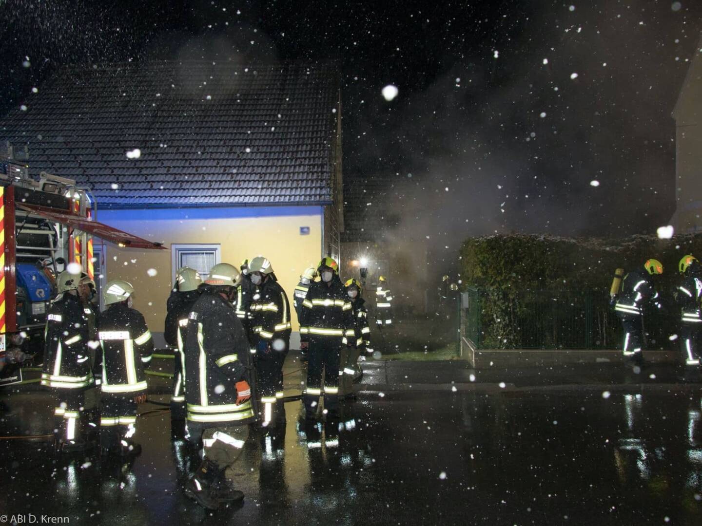 BFKDO Gmünd: Nächtlicher Brandeinsatz in Schrems