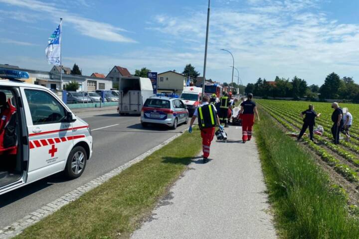 FF Ebenfurth: Medizinischer Notfall auf Feld