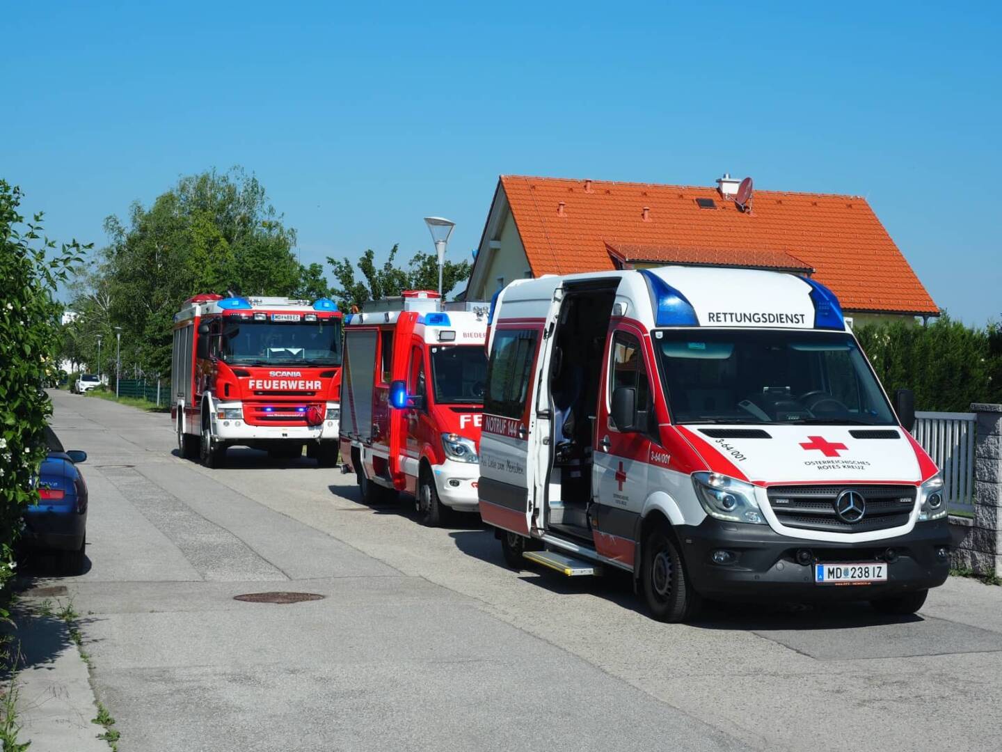 FF Biedermannsdorf: Chlorgasunfall mit verletzter Person