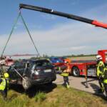 Unfall mit Rettungsfahrzeug auf der A2