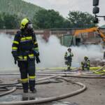 Großbrand bei Recyclingfirma in St. Michael