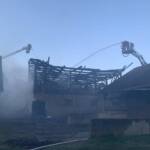 Wirtschaftsgebäude in Rinkenberg in Vollbrand