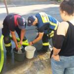 Bevölkerung mit Trinkwasser versorgt
