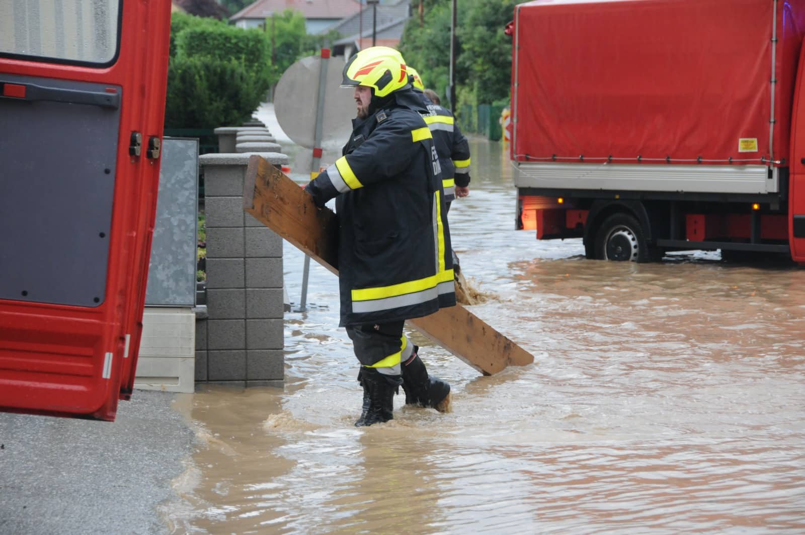 Katastrophenszenario nach Unwetter im Bezirk Krems