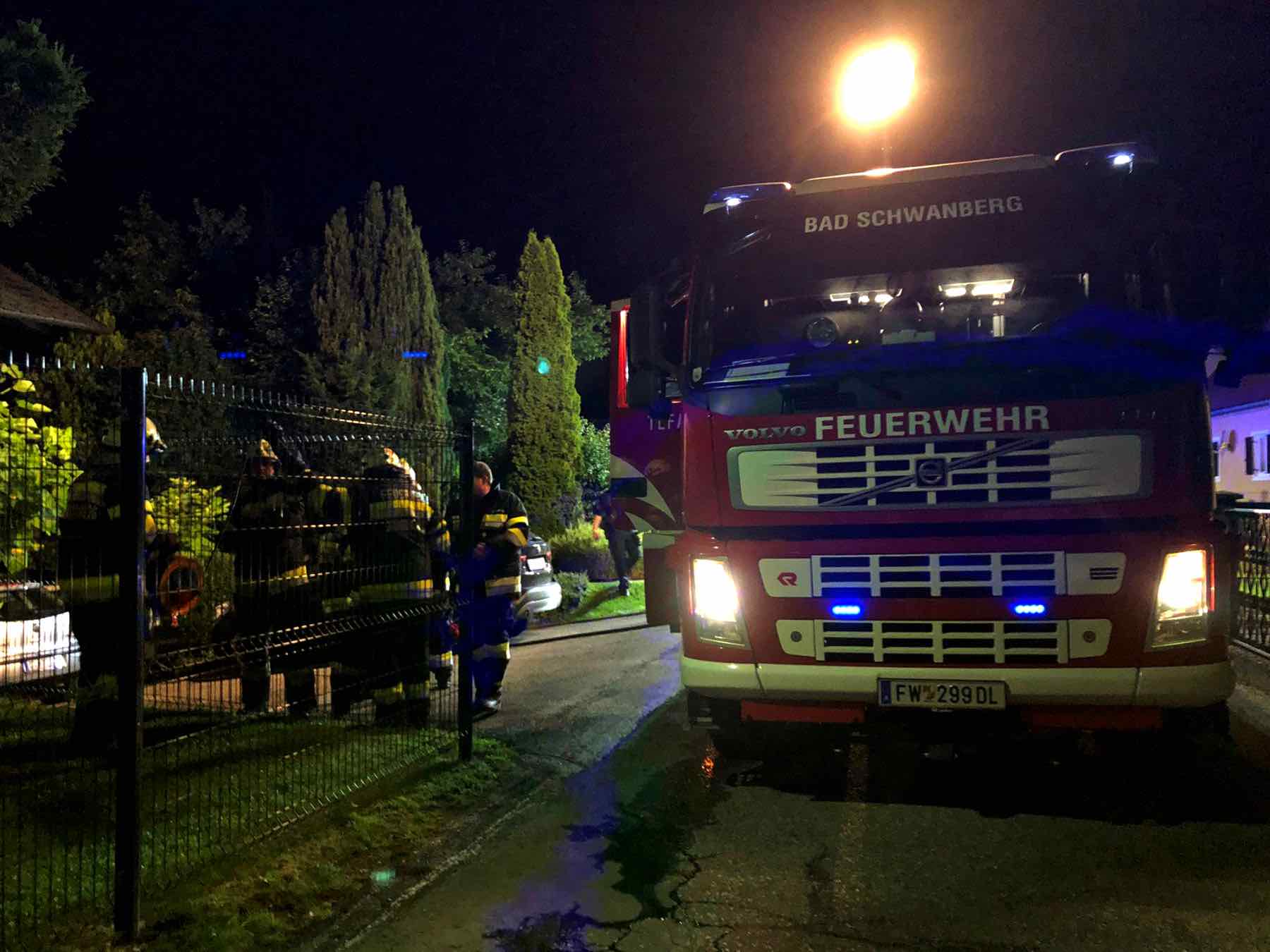 BFV Deutschlandsberg: Kellerbrand in Bad Schwanberg