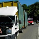 Vermutlicher Lkw Brand auf der B19