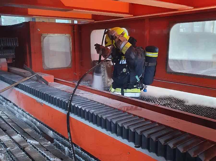 HFW Villach: Maschinenbrand in Villach