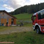 Kuh in Jauchengrube gefallen