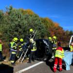 PKW Brand A2 am Autobahnknoten Villach