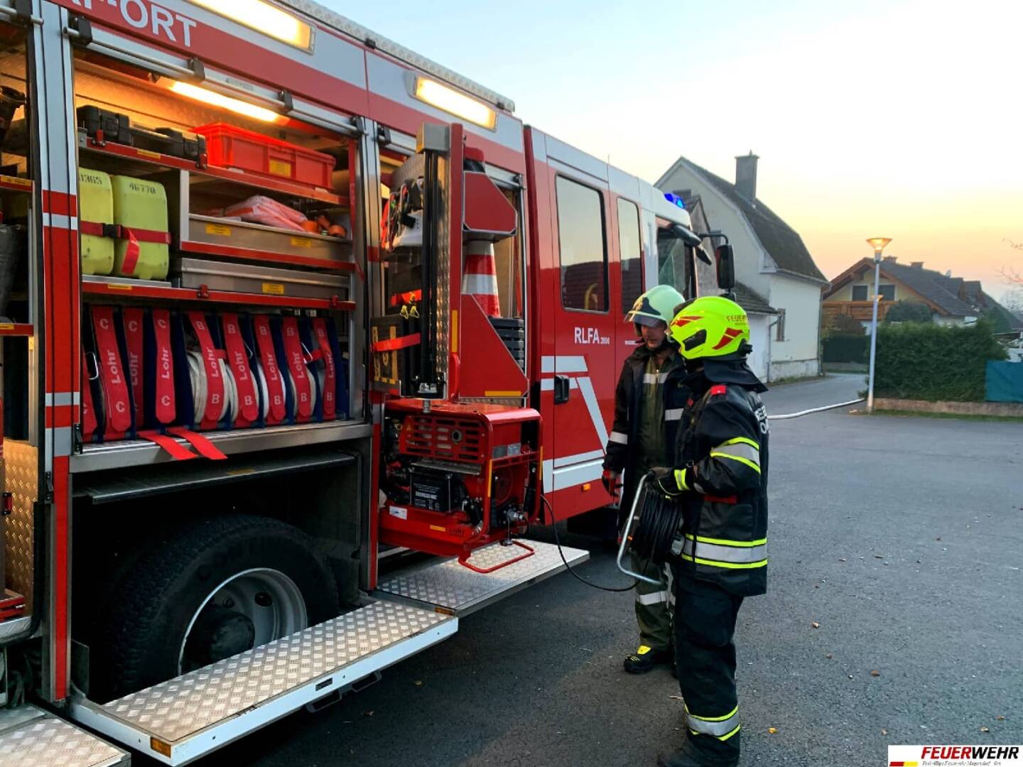 FF Mogersdorf-Ort: Einsatzübung in der Naturparkschule
