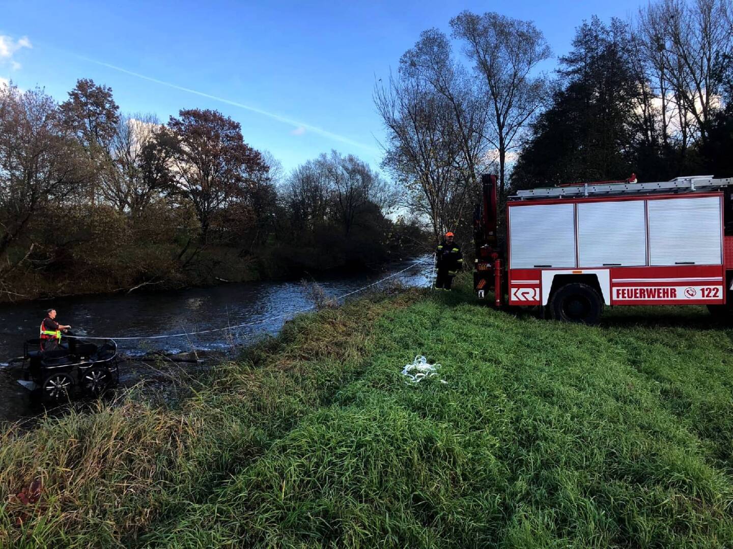 BFKDO Jennersdorf: Kutschengespann landet in Lafnitz