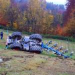 Traktor-Bergung nach Unfall