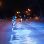 Ölspur nach Verkehrsunfall gebunden