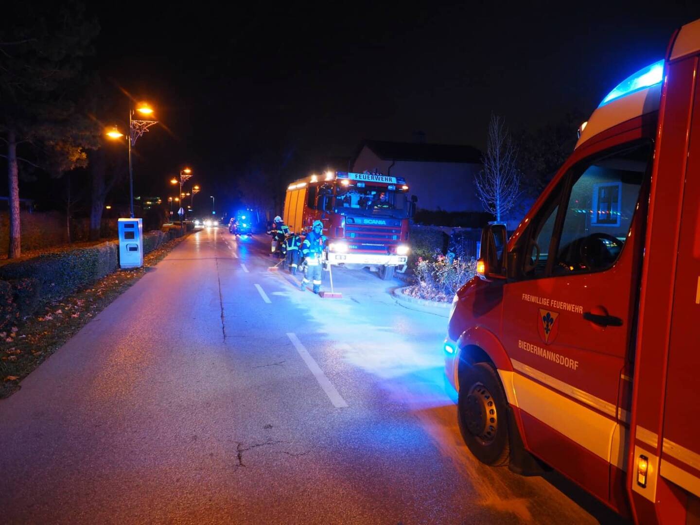 FF Biedermannsdorf: Ölspur nach Verkehrsunfall gebunden