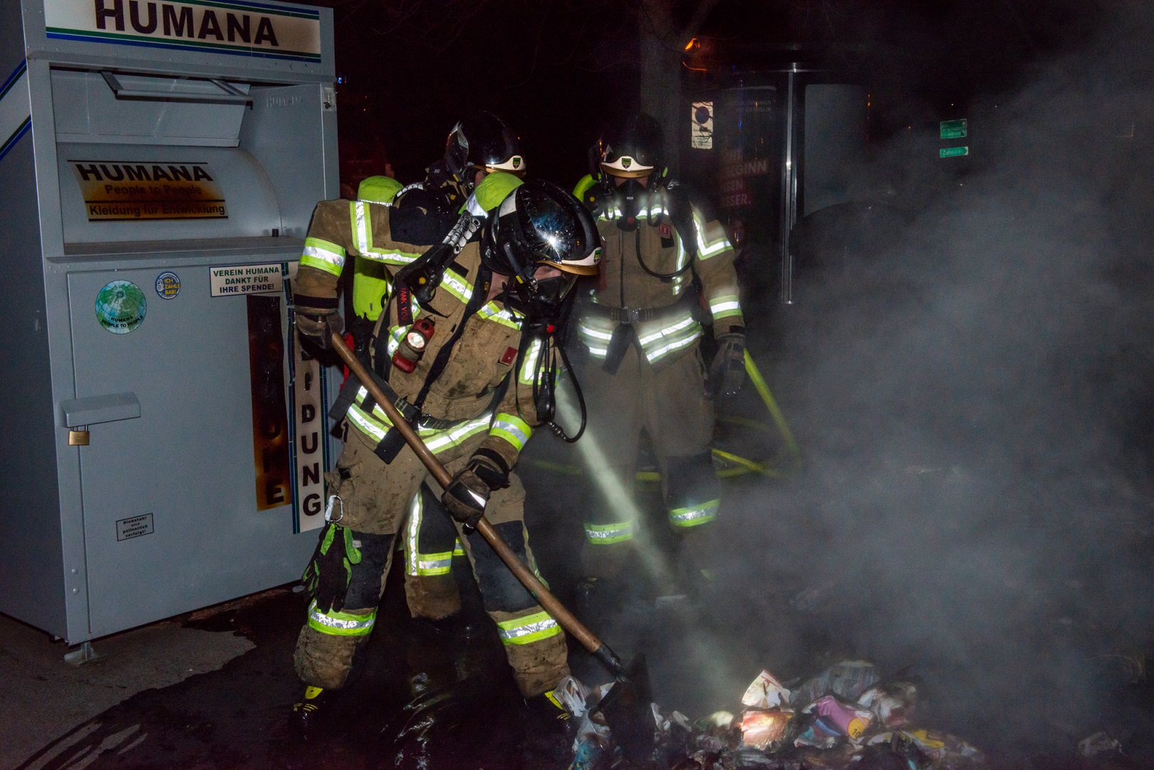 FF Vösendorf: Müllbehälterbrand in den Morgenstunden