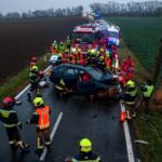 Verkehrsunfall mit eingeklemmter Person