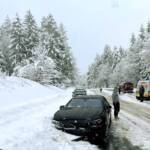 Verkehrsunfall bei starkem Schneefall