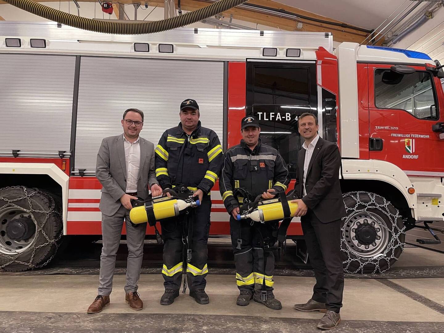 FF Andorf: Sparkasse als Förderer der Feuerwehr