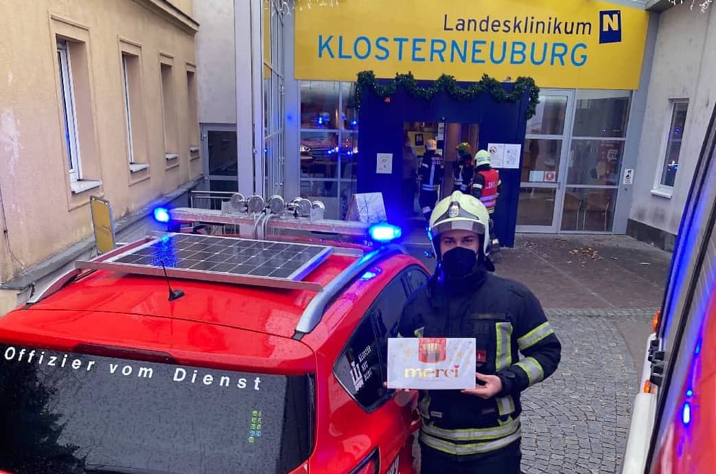 FF Klosterneuburg: Brandmelderauslösung im Landesklinikum