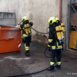 Brand einer Sperrmüllmulde