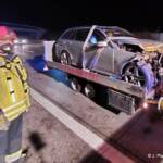 Verkehrsunfall mit zwei Pkws auf der A5